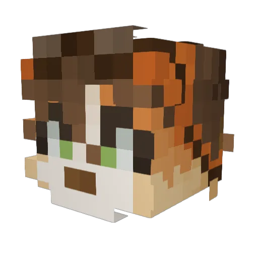ValentinMine Minecraft avatar head, 3D render