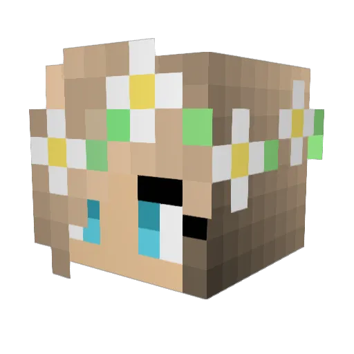 ValentinaCZE Minecraft avatar head, 3D render