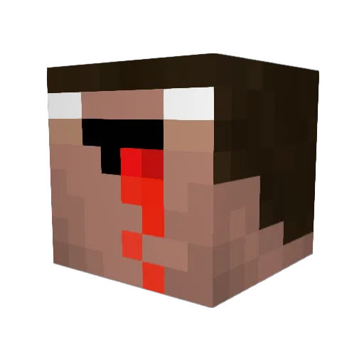 ValentineLuke Minecraft avatar head, 3D render