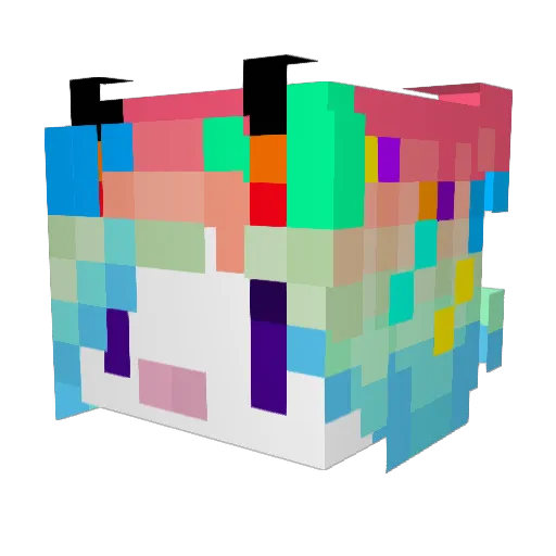 ValentinePD Minecraft avatar head, 3D render