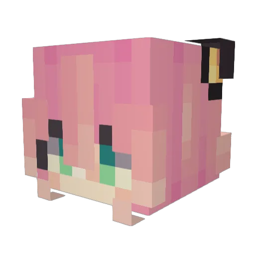 ValentineV12 Minecraft avatar head, 3D render