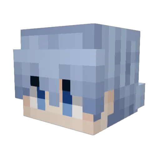 ValentineX Minecraft avatar head, 3D render