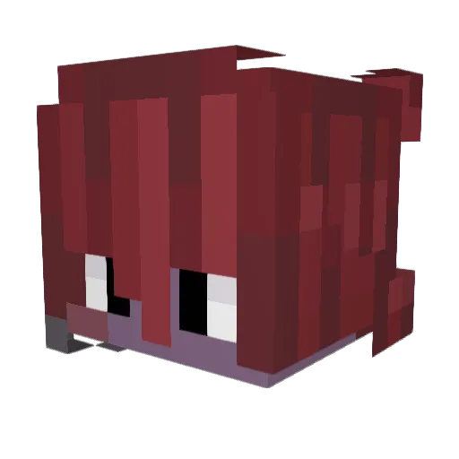 Valentinny Minecraft avatar head, 3D render
