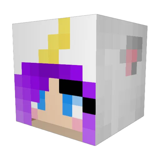Valentino007 Minecraft avatar head, 3D render