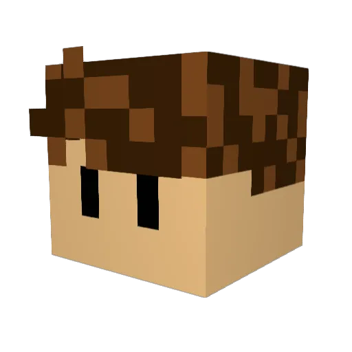 ValentinoXII Minecraft avatar head, 3D render