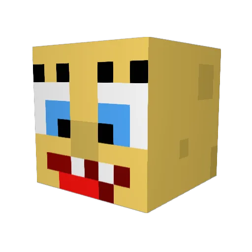Valentino_B Minecraft avatar head, 3D render