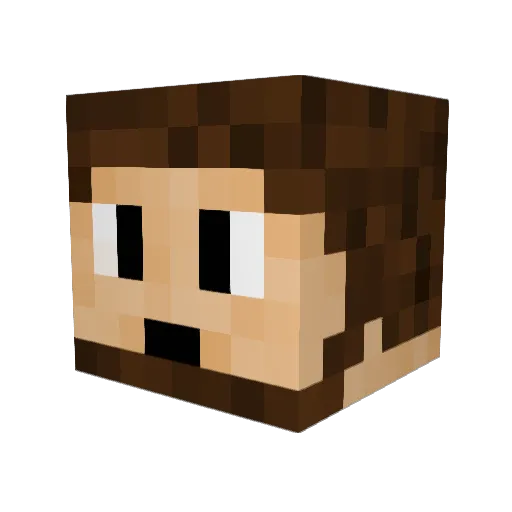 Valentrix Minecraft avatar head, 3D render