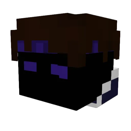 Valentu Minecraft avatar head, 3D render