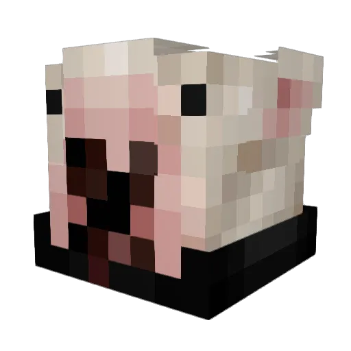 Valepher Minecraft avatar head, 3D render