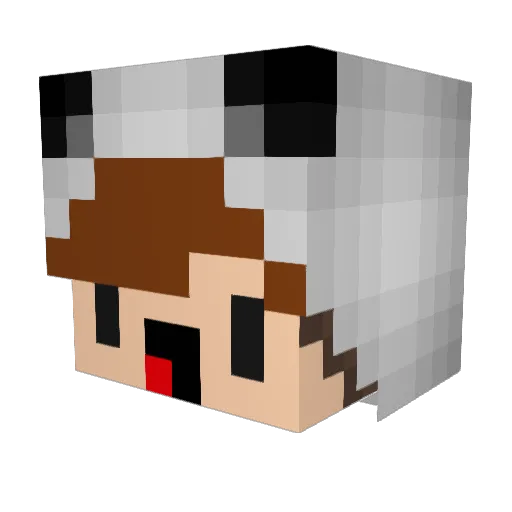 ValereSo Minecraft avatar head, 3D render