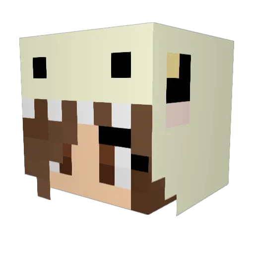 ValeriaM03 Minecraft avatar head, 3D render