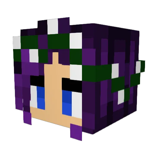 Valeria_7 Minecraft avatar head, 3D render