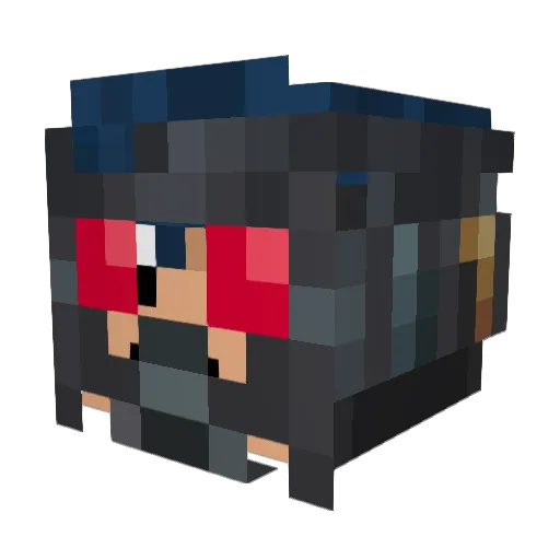 Valerian93 Minecraft avatar head, 3D render