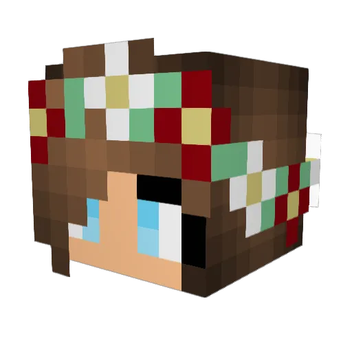 ValerieVal Minecraft avatar head, 3D render