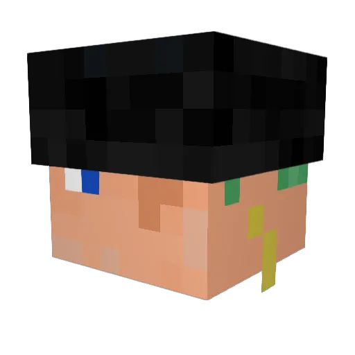 Valerioj342 Minecraft avatar head, 3D render