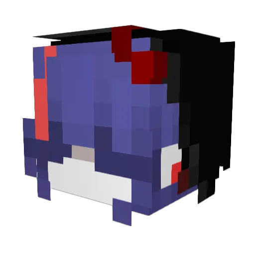 Valerive Minecraft avatar head, 3D render