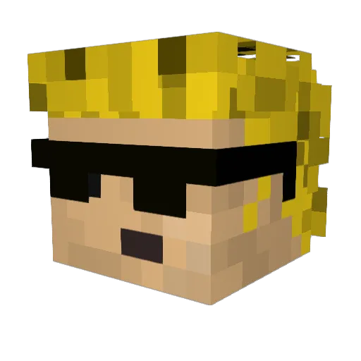 Valerric Minecraft avatar head, 3D render
