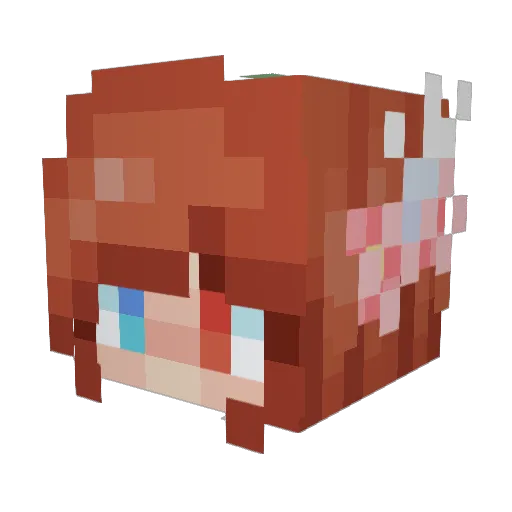 Valersia Minecraft avatar head, 3D render