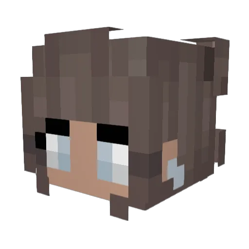 ValeryNicolle Minecraft avatar head, 3D render