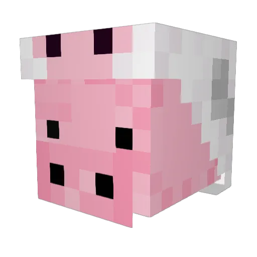 Valerynne Minecraft avatar head, 3D render