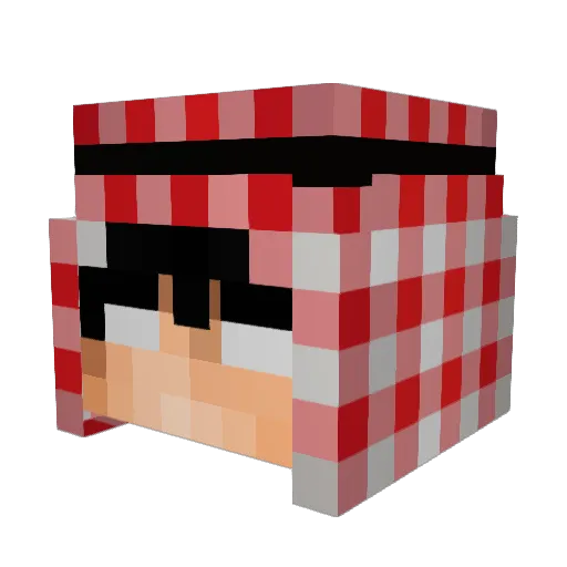 Valfein Minecraft avatar head, 3D render
