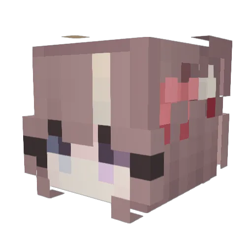 Valfiina Minecraft avatar head, 3D render