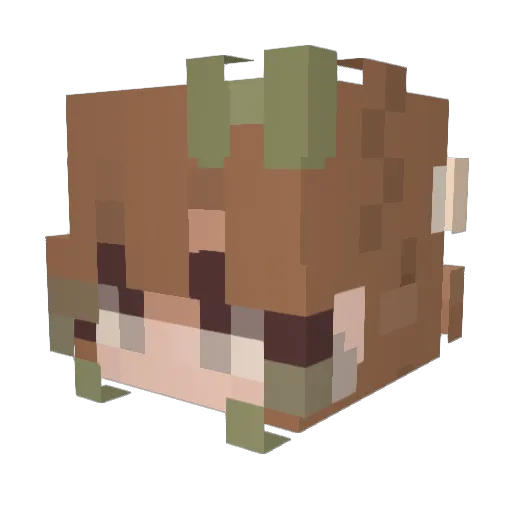Valfreyjja Minecraft avatar head, 3D render