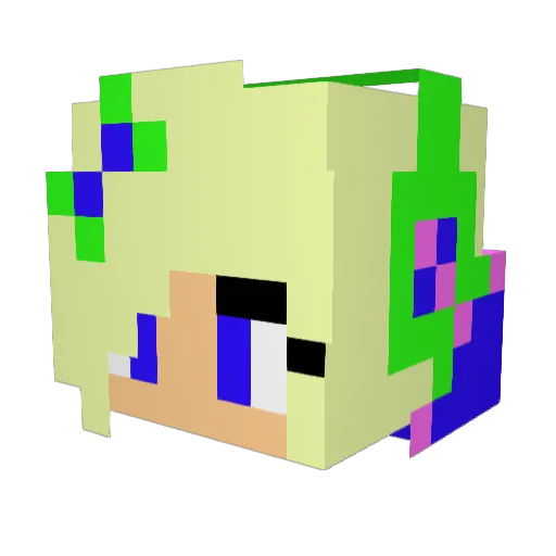 Valhalori Minecraft avatar head, 3D render