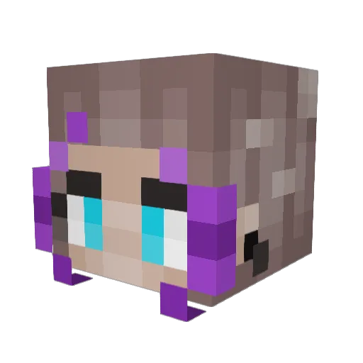 Valhana Minecraft avatar head, 3D render