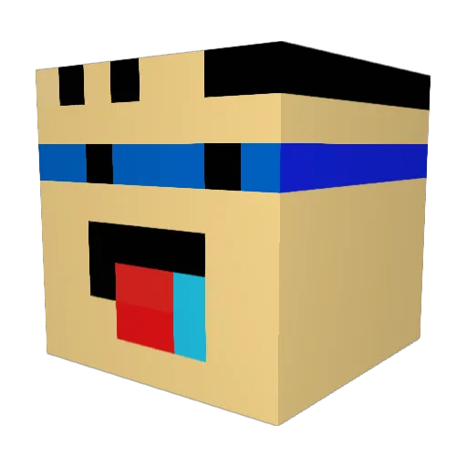 Valhelkin Minecraft avatar head, 3D render