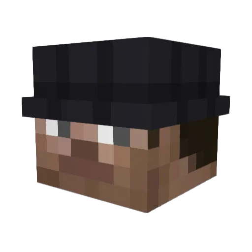 Vali2f7 Minecraft avatar head, 3D render