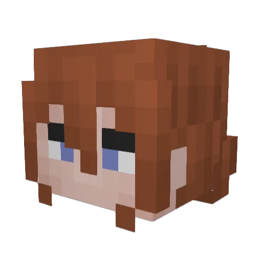 Valiace Minecraft avatar head, 3D render