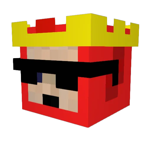Valiafca Minecraft avatar head, 3D render