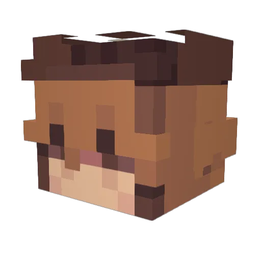 ValiantBear02 Minecraft avatar head, 3D render