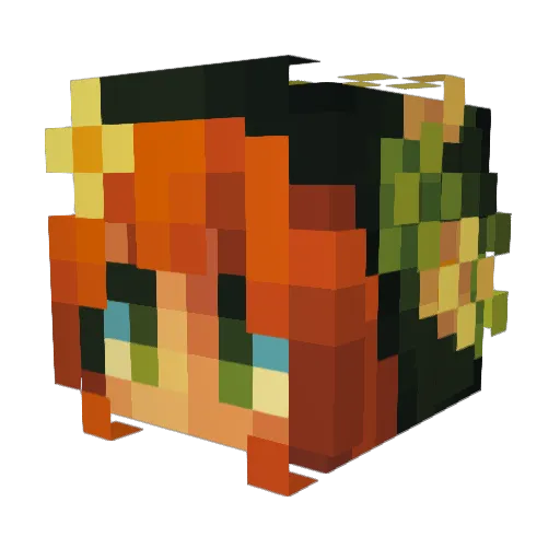 Valiisek Minecraft avatar head, 3D render