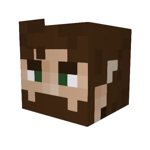 Valiktasher Minecraft avatar head, 3D render