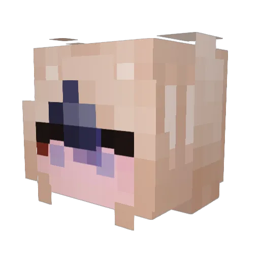Valikuolema Minecraft avatar head, 3D render
