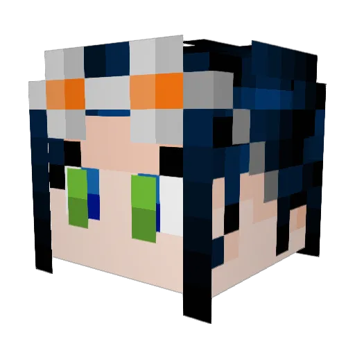 Valinde Minecraft avatar head, 3D render