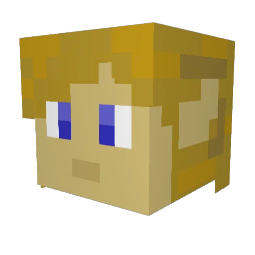 Valinkk Minecraft avatar head, 3D render