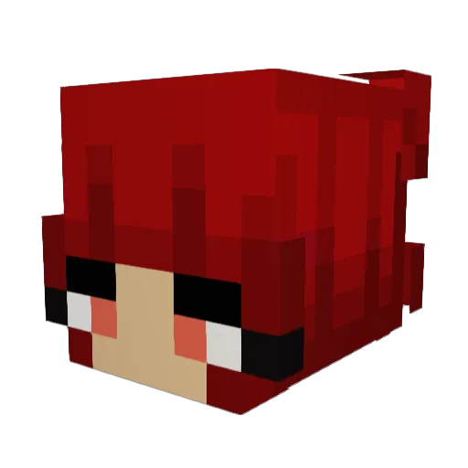 Valisira Minecraft avatar head, 3D render