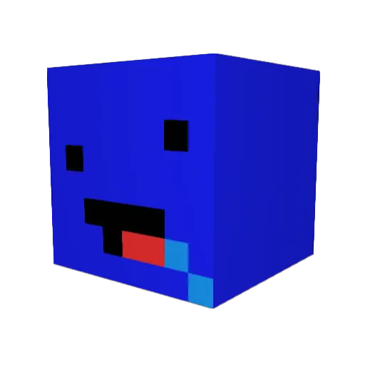 Valitud Minecraft avatar head, 3D render