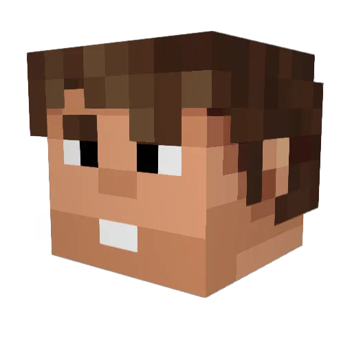 ValiusV Minecraft avatar head, 3D render