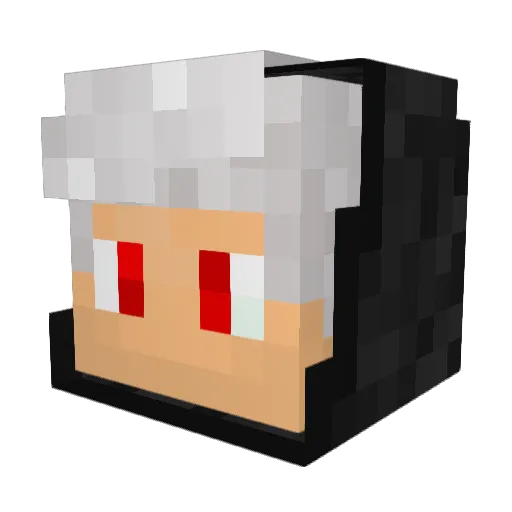 Valiux Minecraft avatar head, 3D render