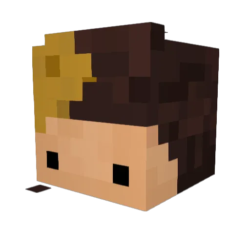Valix Minecraft avatar head, 3D render