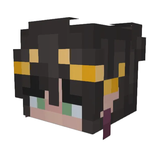 Valixnai Minecraft avatar head, 3D render
