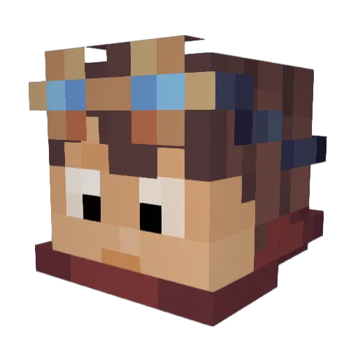 Valk580 Minecraft avatar head, 3D render