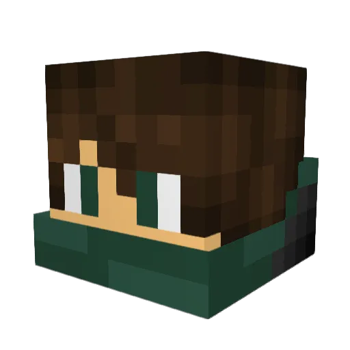 ValkMat Minecraft avatar head, 3D render