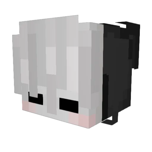 Valkaaa Minecraft avatar head, 3D render