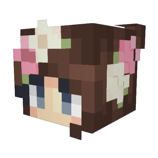 Valkeerin Minecraft avatar head, 3D render