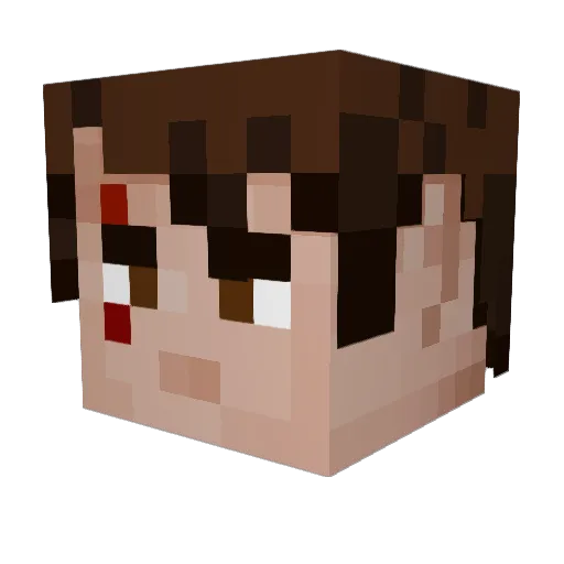 Valkeriia Minecraft avatar head, 3D render